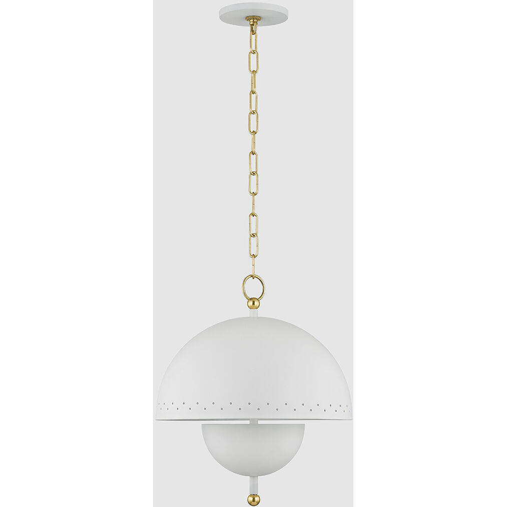 Jojo 2 Light 15 inch Aged Brass/Soft White Pendant Ceiling Light